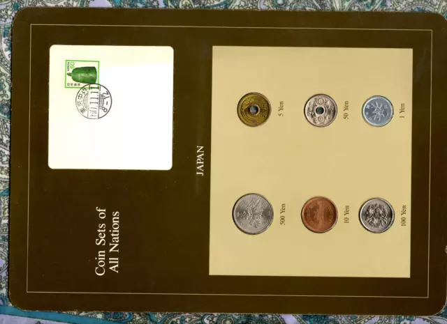 Coin Sets of All Nations Japan 1981-1985 UNC 100 Yen 1985 500 Yen 1983