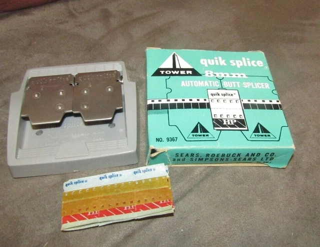 De colección Tower Quik Splice 8 mm película para el hogar empalme de cuaderno con original caja.