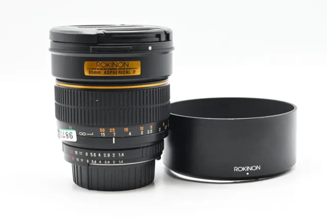 Rokinon 85mm f1.4 AS IF UMC Lens for Nikon F (Manual Focus, AE chip) #873