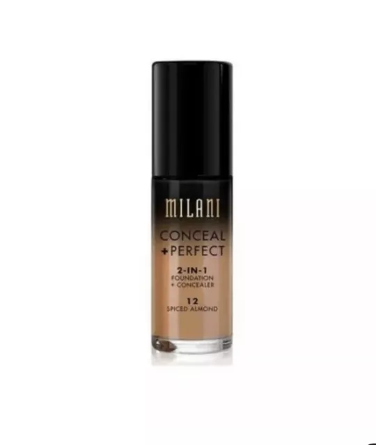 Milani Conceal And Perfect 2 In 1 Foundation + Concealer 12 Spiced Almond 30ml