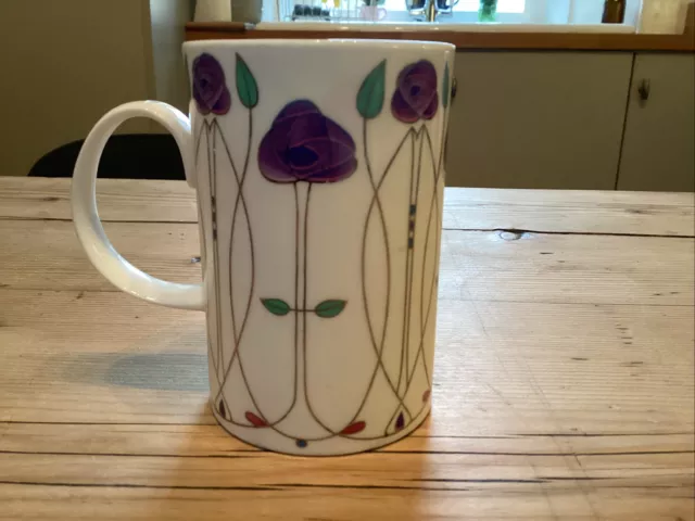 Dunoon Fine Bone China Mug “Argyll” In The Style Of Mackintosh