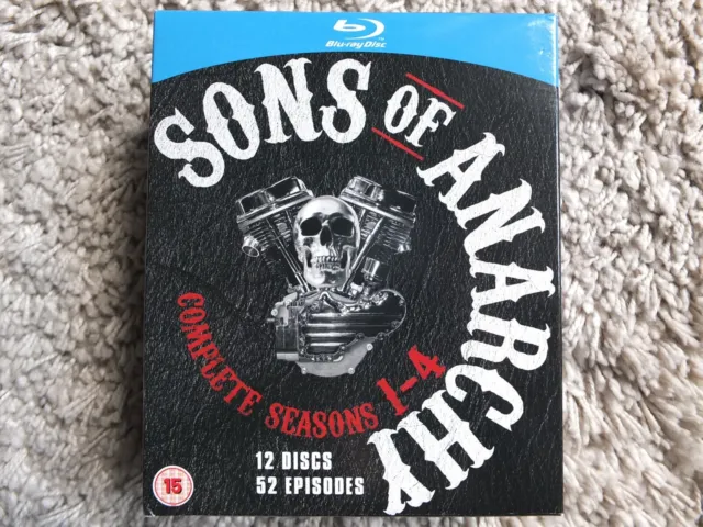 Sons of Anarchy BluRay Komplettbox Season Staffel 1 - 4 komplett Box-Set 12 Disc