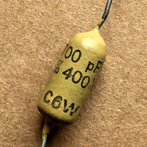 1 Condensateur MULLARD MUSTARD C296 NOS 2.7nF - 400V - 0.0027uF - 2700pF