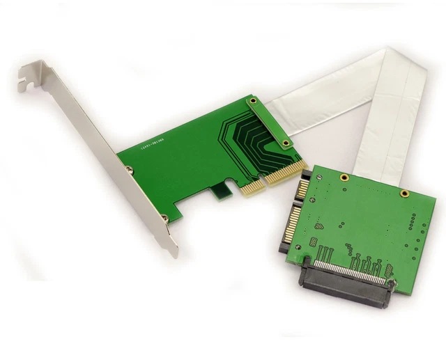 Adaptateur KALEA-INFORMATIQUE Pour SSD NVMe U.2 (SFF-8639) Vers PCIe, Nappe Blindée 20cm