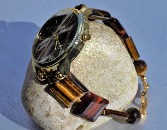 Montre Suisse Bulova 72003 Plaquée Or - Cadran Noir Et Or, Mécanique, Unisexe Vintage