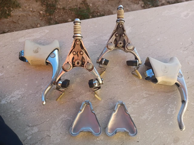 VINTAGE CAMPAGNOLO CROCE D'AUNE DELTA BRAKE CALIPERS AND CAMPAGNOLO LEVERS. | eBay