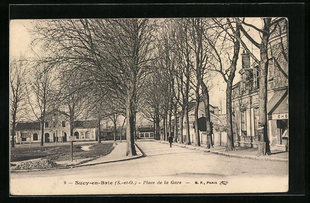 CPA Sucy-en-Brie, Place de la Gare 1916