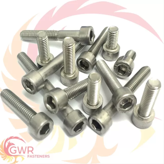 M8 / 8mm CAP HEAD ALLEN BOLTS SOCKET ALLEN CAP SCREWS A2 STAINLESS STEEL DIN 912