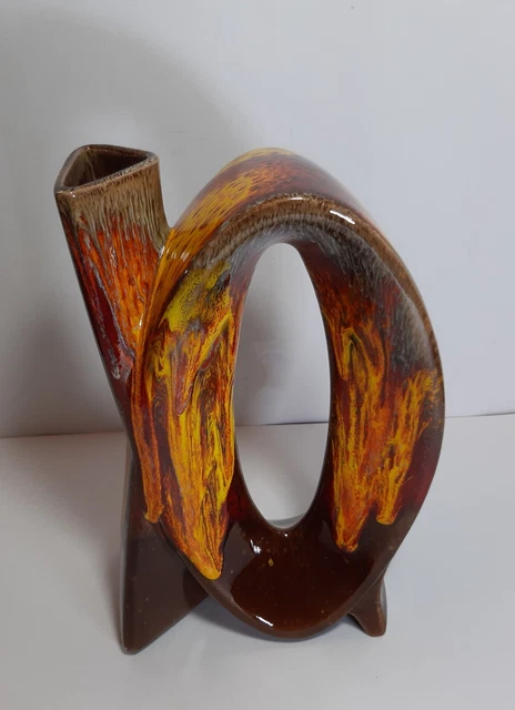 Vaso Vintage BERTONCELLO Design Rigon Modernariato Italia cm 29 Anni '70