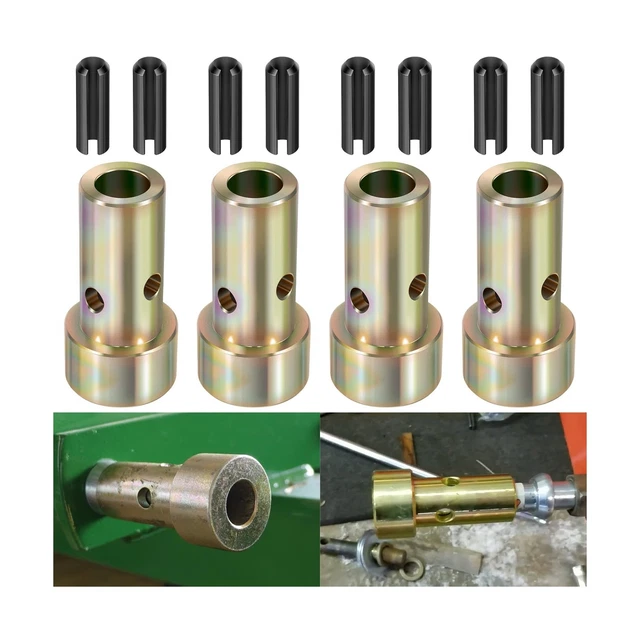2 Pairs of Cat 1 Quick Hitch Adapter Bushings Set for Category I 3-Point Trac...