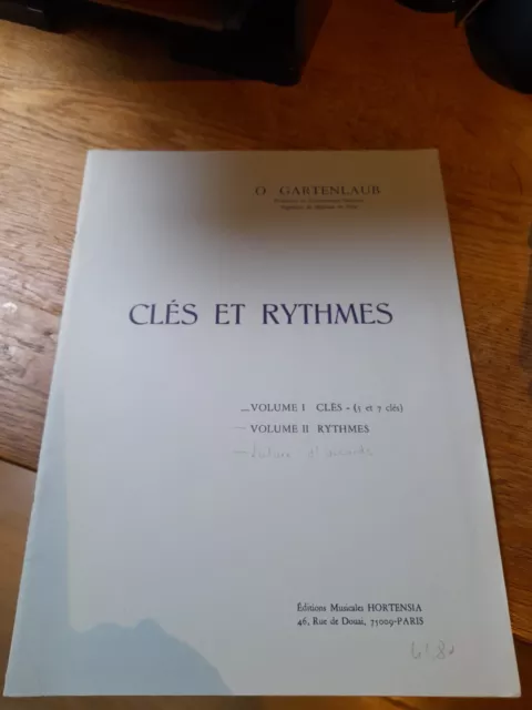 Clés et Rythmes Volume 1 Gartenlaub Editions Hortensia