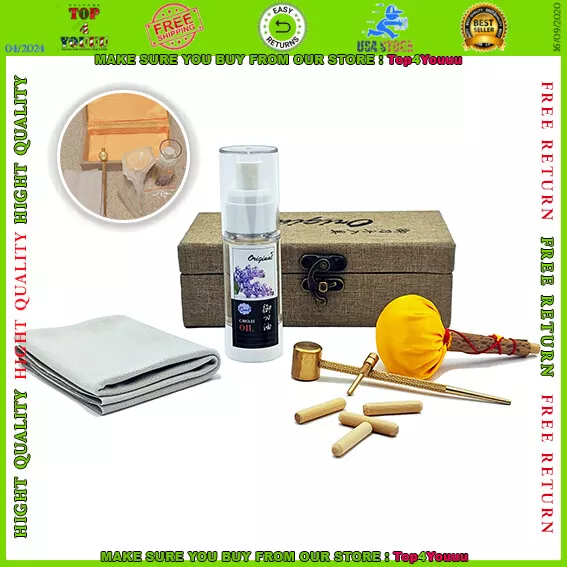 Sword Katana Cleaning Kit,Contains Choji Oil,Copper Hammer,Chamois,Uchiko Bal...