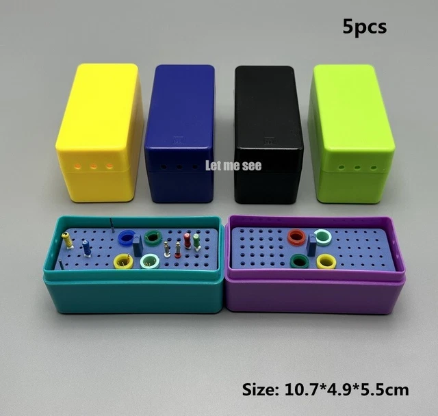 Dental 60 Holes Disinfection Box Burs Holder Scaler Tips Drills Organizer Case