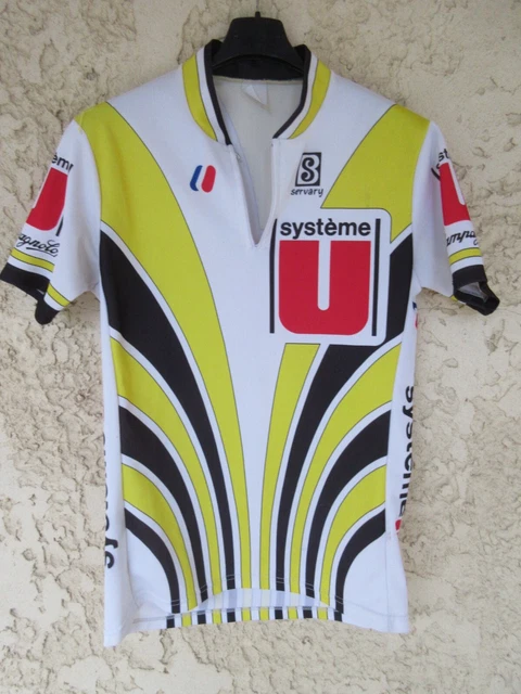 Maillot De Cyclisme Vintage NALINI - Équipe CASTORAMA 1990/1991 - Taille M/L - Bleu Et Blanc