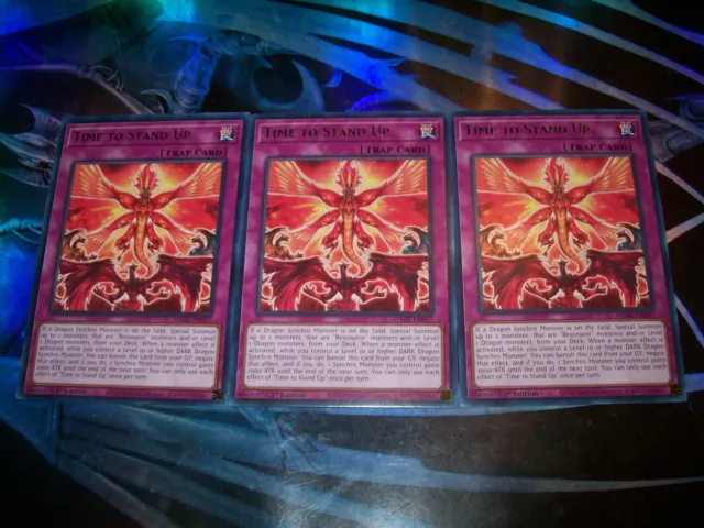 3x Time to Stand Up 1st Edition Rare MAZE-EN017 Yu-Gi-Oh!