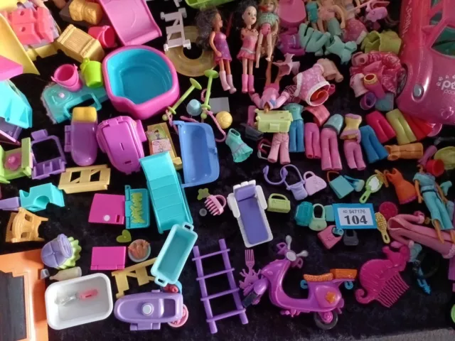 Polly Pockets Toys Huge Bundle figures Clothes Buildings, Cars,Collectors Items