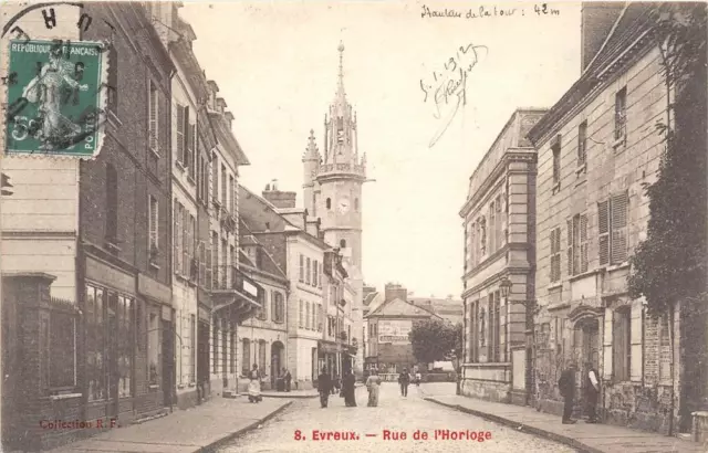 Cpa 27 Evreux Rue De L'horloge