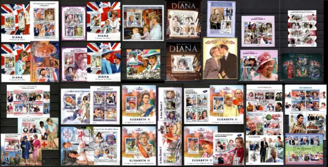 Royalty Charles III Elizabeth II Prince Philip Lady Diana Collection 72x #CNA100