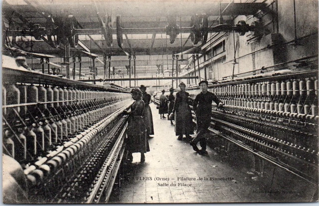 61 FLERS - filature de la planchette, salle du filage
