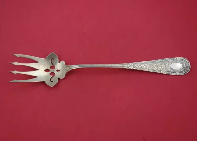 Laureate By Whiting Sterling Silver Salad Serving Fork pierced 11 7/8"