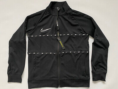 Nike Track Jacket Full Zip Academy 196 Sweatshirt Black Boys Bv5829-010 M 10-12Y