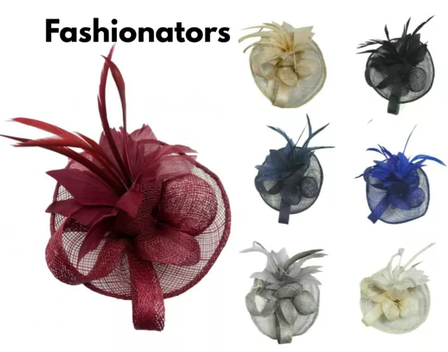 Women's Small Headband Clip Hat Fascinator Party Wedding Day Races Royal Ascot