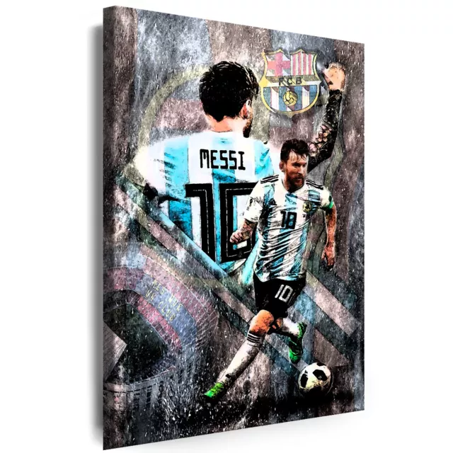 LEINWAND Bilder Lionel Messi Sport Fußball WANDBILDER KUNSTDRUCKE XXL