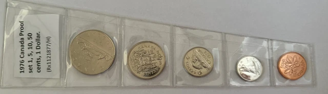 1976 Canada Proof set (1, 2, 5, 10, 50 cents, 1 Dollar) (Rx1121877/H)