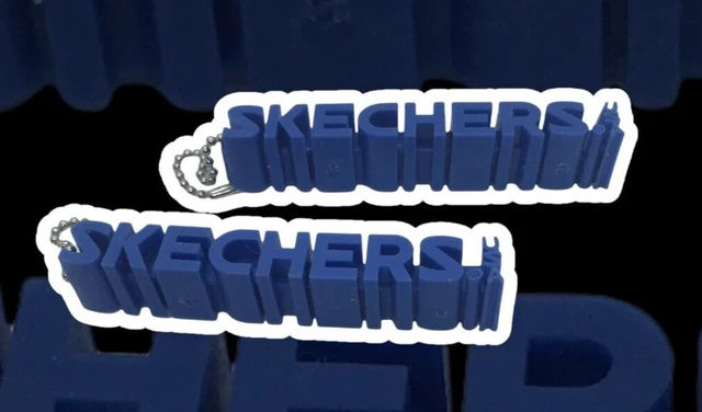 Vintage Skechers Lot of 2 USA Keychain Shoes Name spell out soft plastic