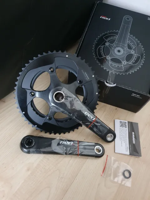 NEW Sram Red 22 172.5mm GXP 53 / 39 130bcd exogram carbon crankset chainset