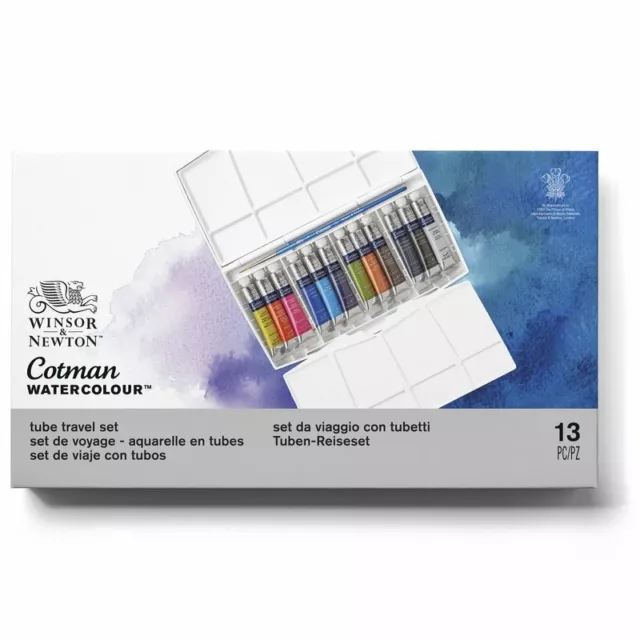 Winsor & Newton Cotman Acuarela Tubo Set de Viaje 12 X 8ml