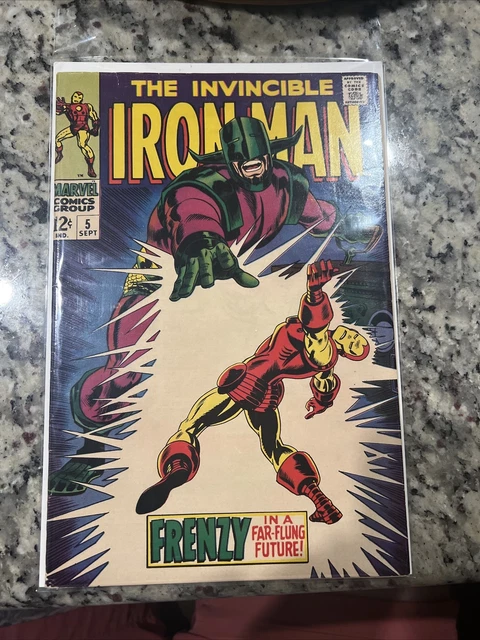 The Invincible Iron Man #5 September 12 Cent Marvel Comics Group 1968 60's