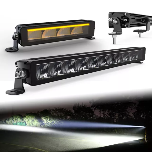 12v 24v Night Blazer 22 32 42 52" LED Light Bar With DRL Park Light Row Function