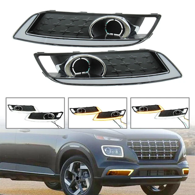 2 luci da corsa anteriori DRL LED diurne adatte per Hyundai Venue 2020 2021 2022 2023