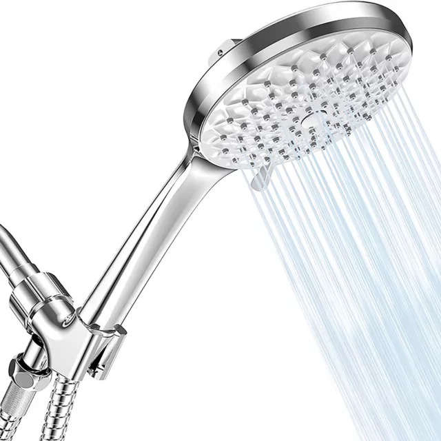 fr Handheld Shower - Rust-free Electroplating Six-speed Booster Shower Head 2