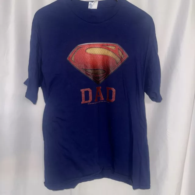 SUPERMAN SUPER DAD T Shirt Mens XL Licensed Clark Kent DC Comics Tee ...