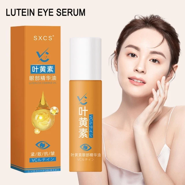 Lutein Anti-Falten Serum Mit Roller – Gegen Augenringe, Tränensäcke & Falten