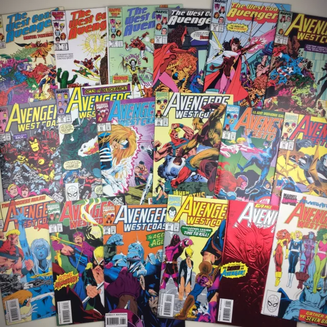 West Coast Avengers (1985) Lot of 17 Books from #4-100 + Annual, White Vision