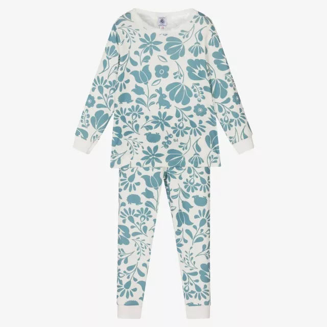 Kids Petit Bateau Pyjamas Flora and Fauna Print. Age 5. Soft Cotton