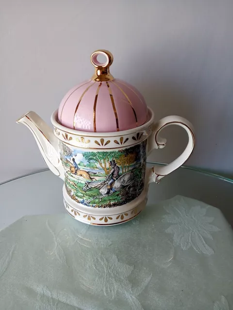 Sadler England Teapot Sporting Scenes of the 18th Century Hunting Staffordshire