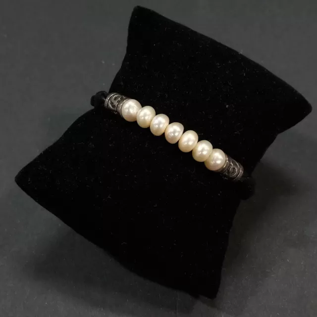 Honora Branded Pearl Bracelet with Leather 13.10g