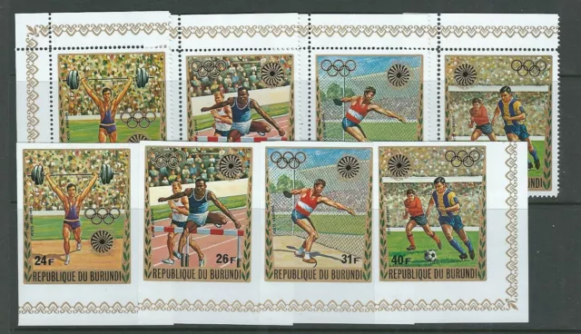 BURUNDI 1972 MUNICH OLYMPICS complete set (Sc C158-161) PERF and IMPERF VF MNH