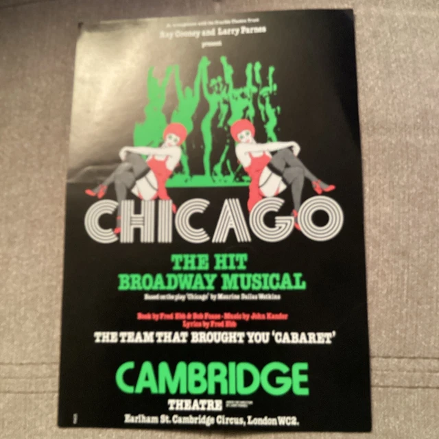 CAMBRIDGE THEATRE Flyer CHICAGO