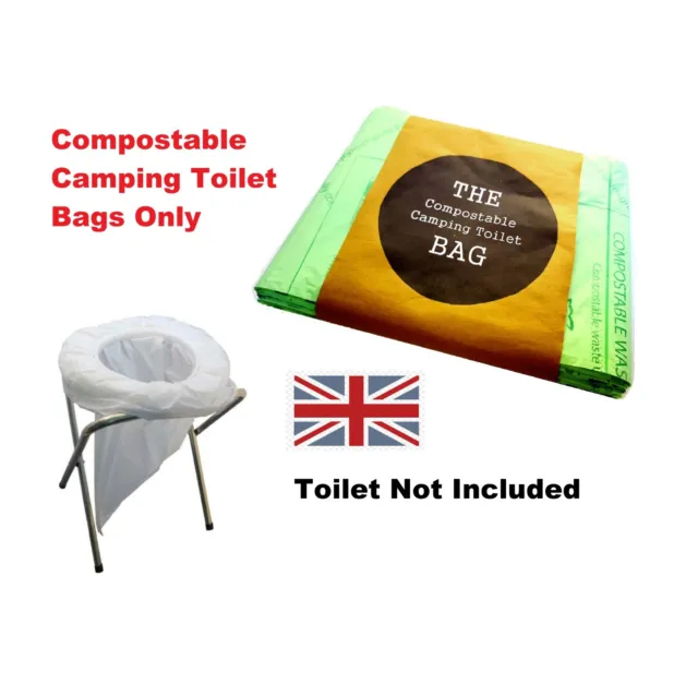 UK Heavy Duty Portable Compostable Camping Toilet Bag Only- Clean  Highlander RV
