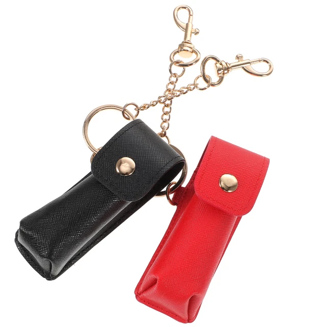 2 Pcs Pièces Voyage Pochette À Baume Lèvres Sac De Rangement Rouge