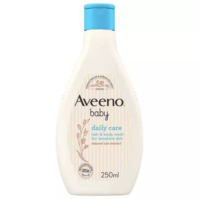 Aveeno Baby Daily Care Hair & Body Wash Sensitive Skin Natural Oat Extract 250Ml