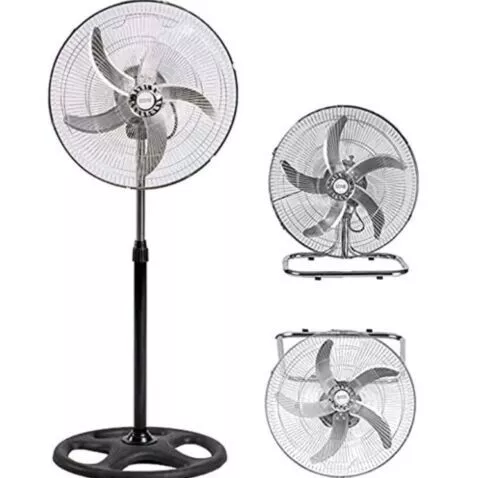 Ventilatore 3in1 Piantana Da tavolo Parete 3 Velocita Oscillazione 65W Pale 50cm