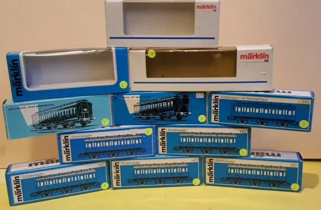 Märklin Verpackungen Leerkartons Wagen Schnellzugwagen Personenwagen Sammler  02