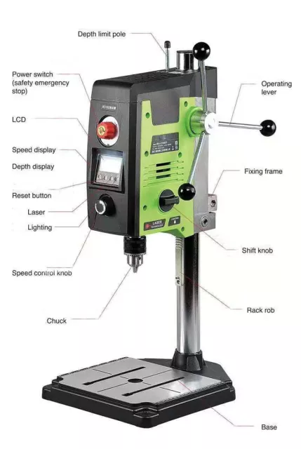 Industrial Grade Drilling Machine Desktop Digital Display Drilling machine 800W
