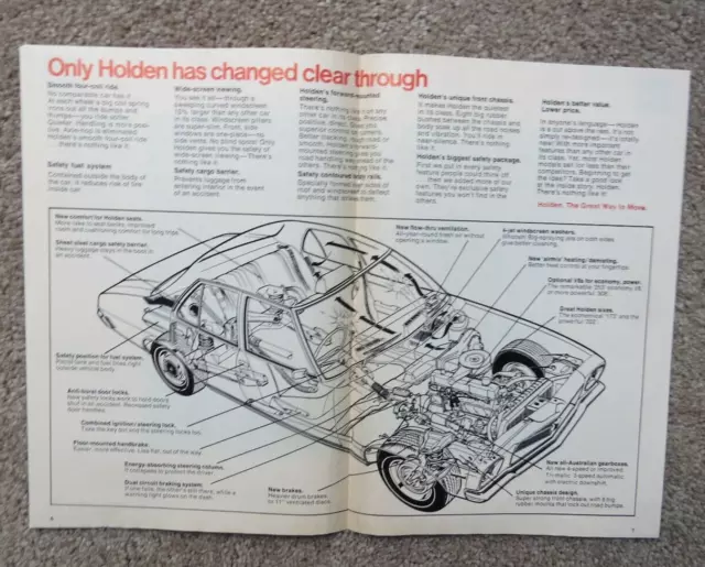 GENUINE ORIGINAL HOLDEN SALES BROCHURE hq gtr lj torana gts monaro coupe ute